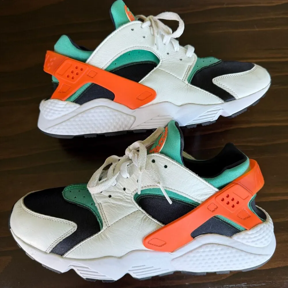 Nike Air Huarache Miami Hurricanes Men’s Size 11.5 New DD1068-111 - Picture 1 of 12